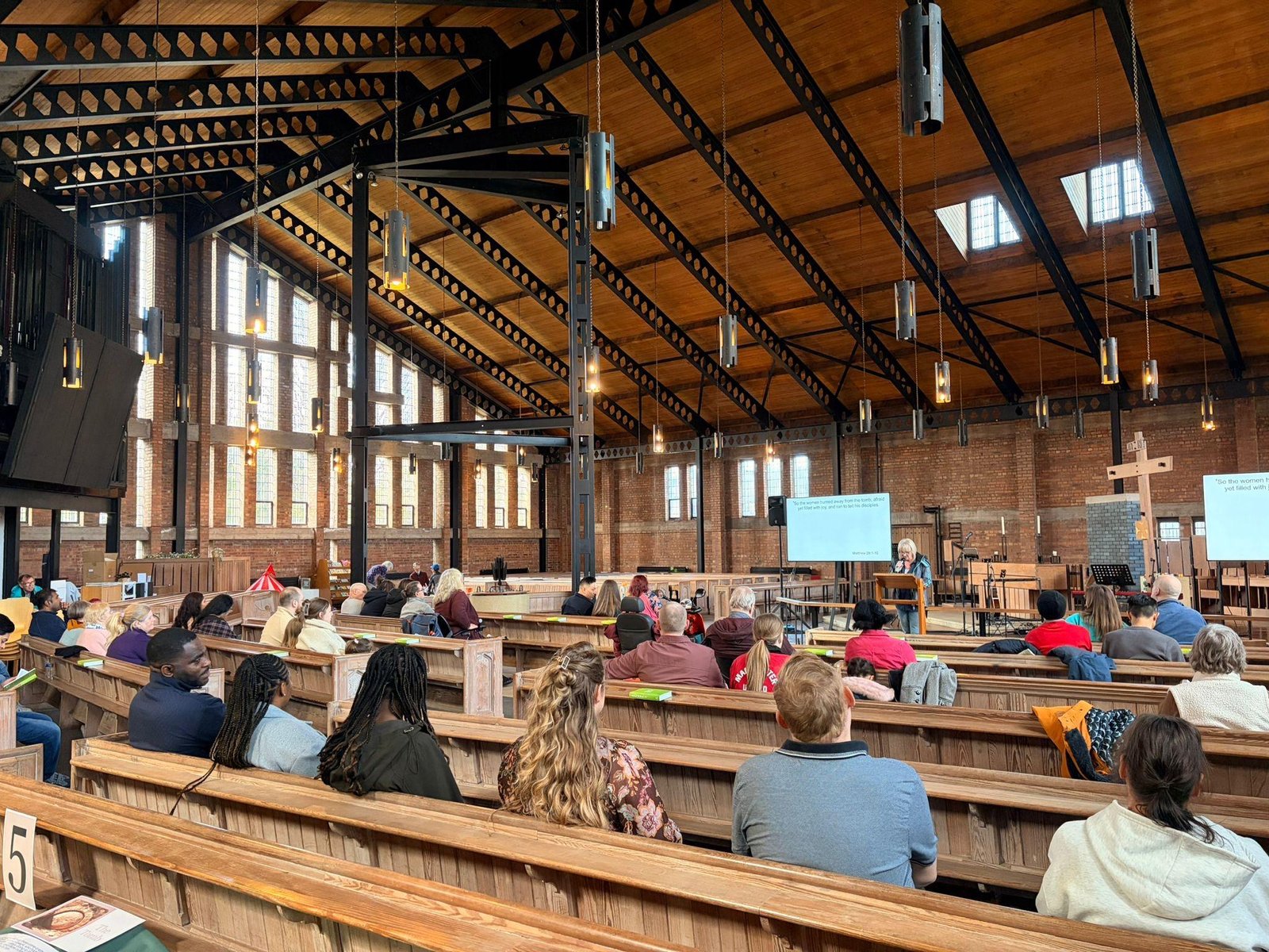 William Temple Church congregation gathered during a service